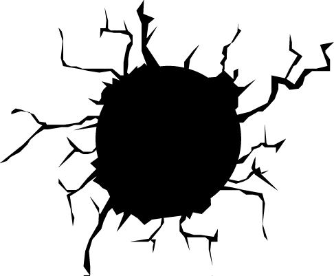 Icon Kernbohrloch mit Rissen durch Betonpressen